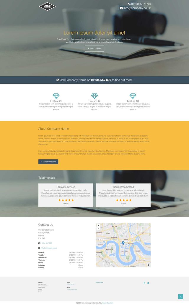 Landing page option 2